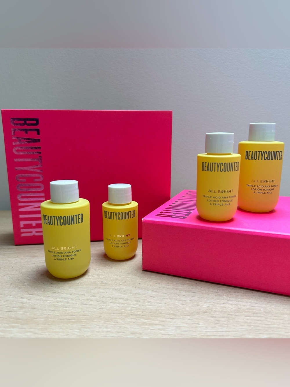 Beautycounter ALL BRIGHT Triple Acid AHA Toner Vitamin C (Travel Sizes)